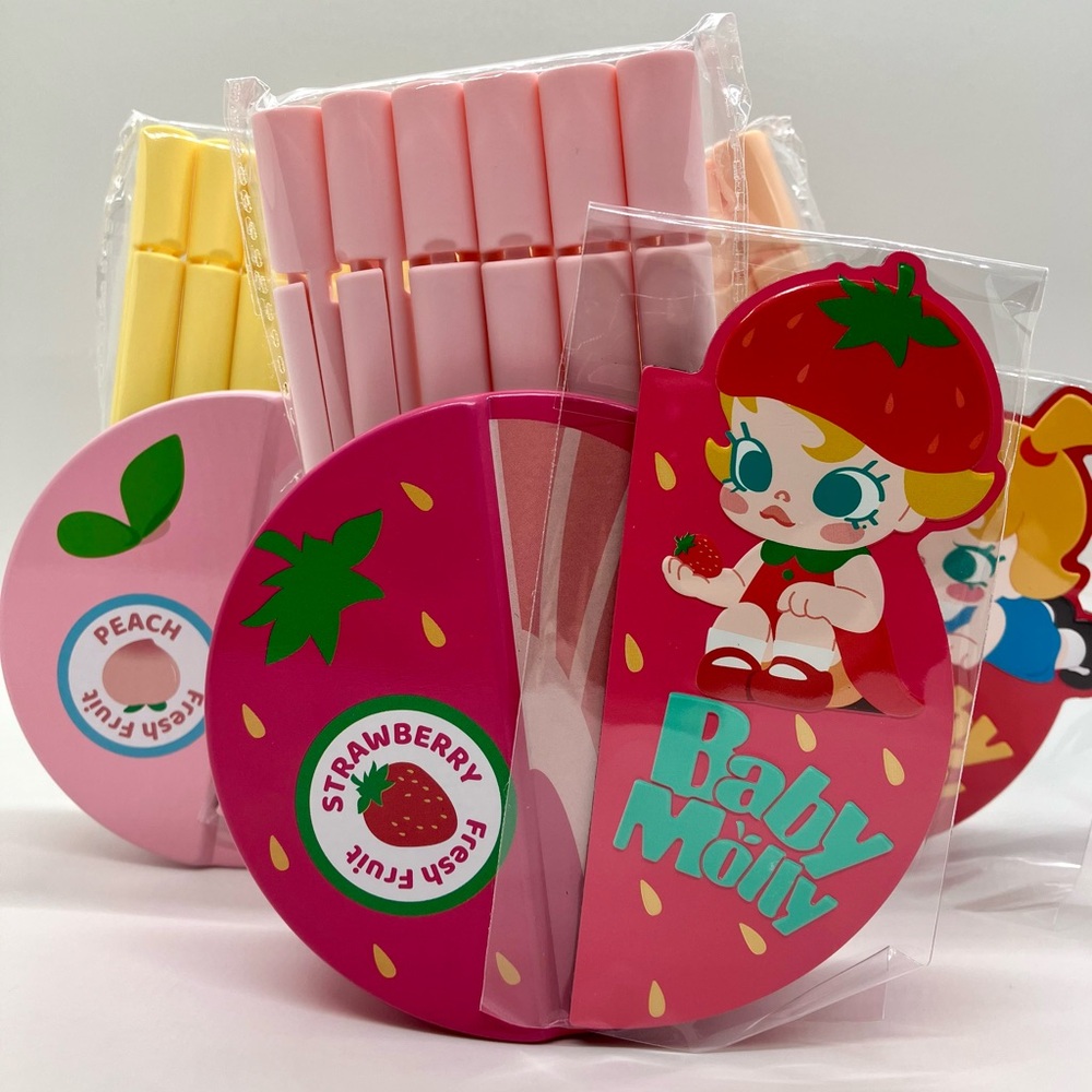 STRAWBERRY Baby Molly Fruity Aroma Series Magnetic Sealing Clip Storage Box Set